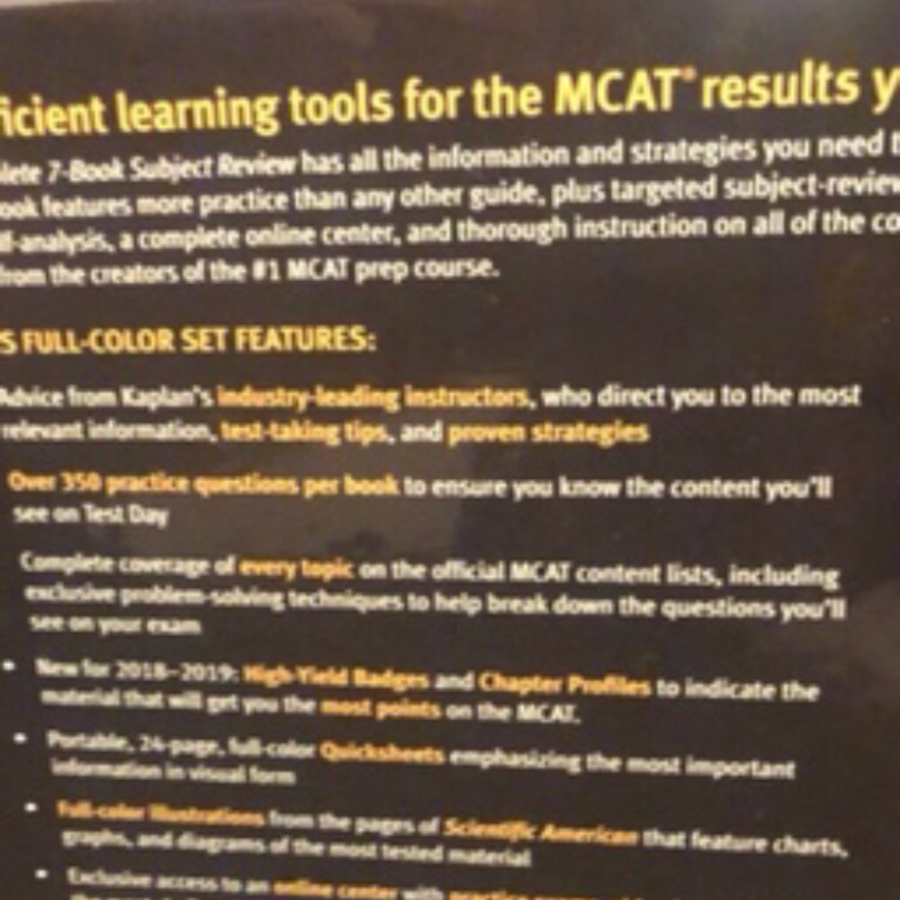 KAPLAN MCAT STUDY SET
